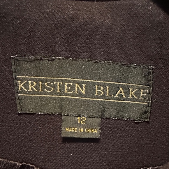 Kristen Blake Classic Black Fully Lined Washable Trench Coat Size 12 - Picture 2 of 8